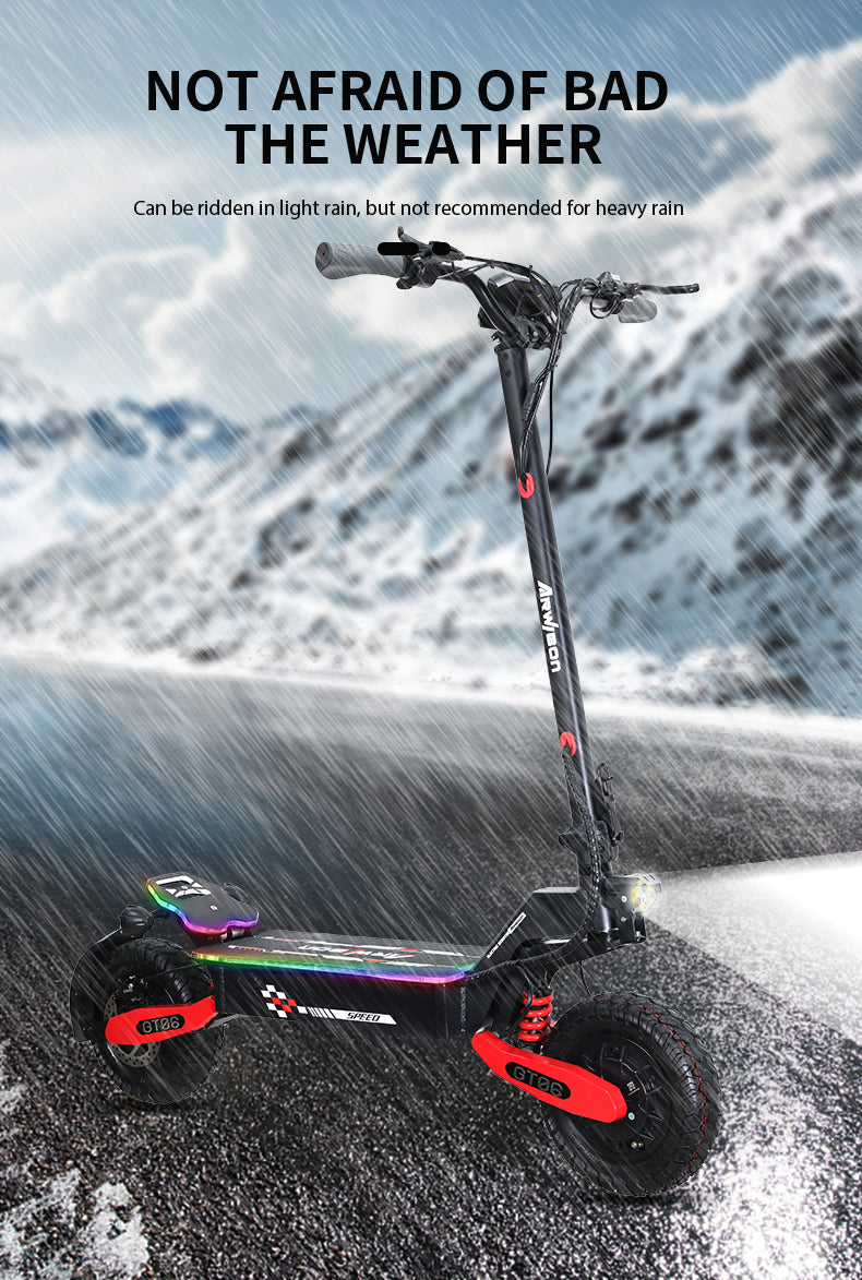 GT06 PLUS Electric Scooter for Adult 2400W Motor 52V 23.4AH E-Scooter Vacuum Off Road Tires All Terrain E-Scooter