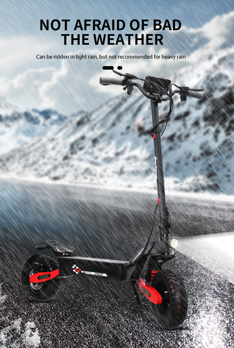 GT06 Electric Scooter 1200W Motor 48V23.4AH Battery 11 inch off-road tires 45-50km/h Max speed 150kg load
