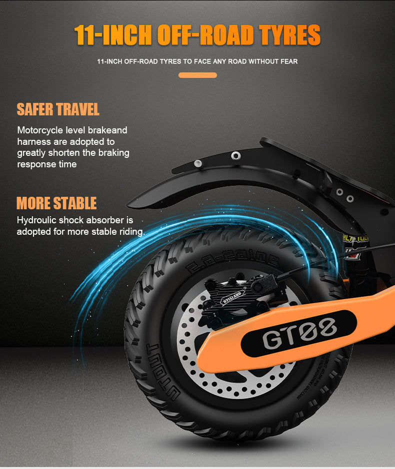 GT08 Electric Scooter For Adult 5600W Motor 60V 27AH E-Scooter 11 Inch Vacuum Off-Road Tires Off-Road Escooter