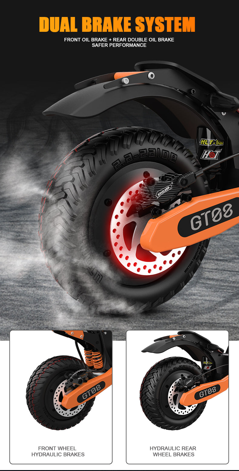 GT08 Electric Scooter For Adult 5600W Motor 60V 27AH E-Scooter 11 Inch Vacuum Off-Road Tires Off-Road Escooter