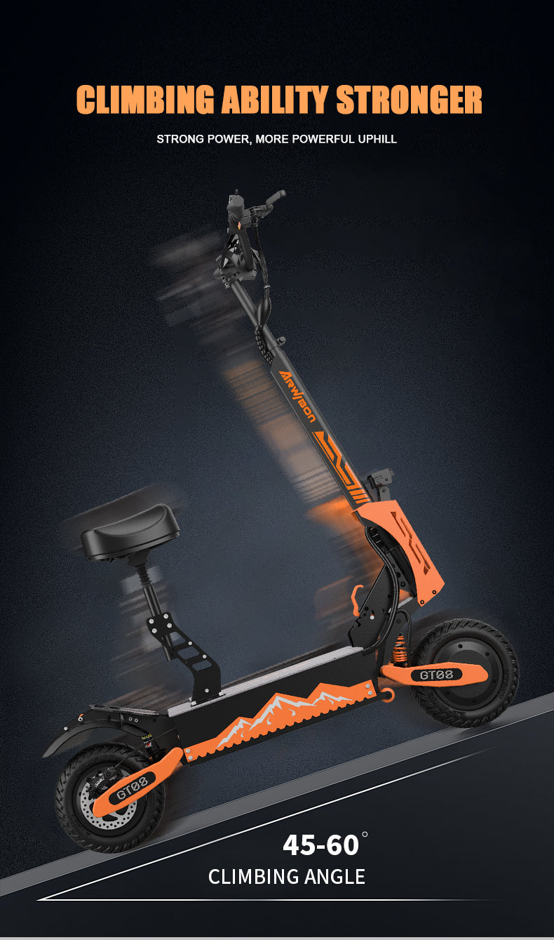 GT08 Electric Scooter For Adult 5600W Motor 60V 27AH E-Scooter 11 Inch Vacuum Off-Road Tires Off-Road Escooter