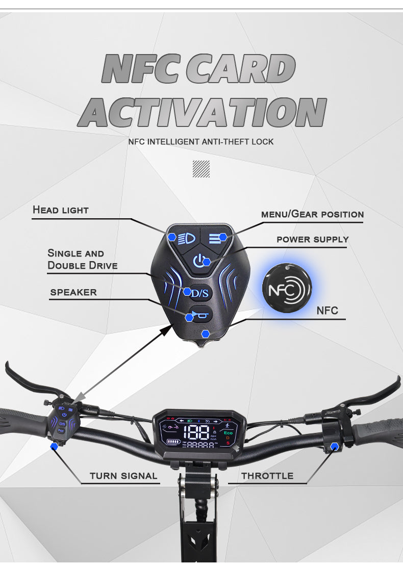 MT30 Adult Electric Scooter 6000W Motor 60V 27AH Electric Scooter 13 Inch Vacuum Off-Road Tire Off-Road Electric Scooter