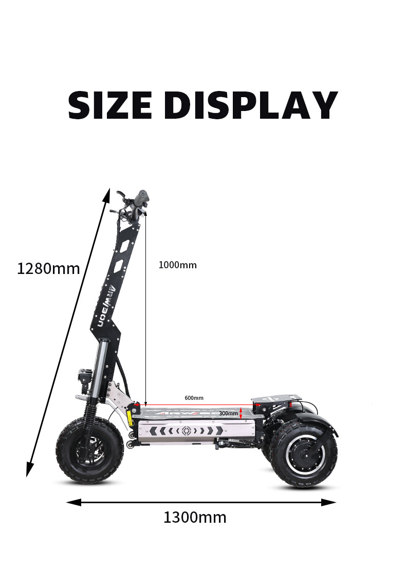 MT30 Adult Electric Scooter 6000W Motor 60V 27AH Electric Scooter 13 Inch Vacuum Off-Road Tire Off-Road Electric Scooter
