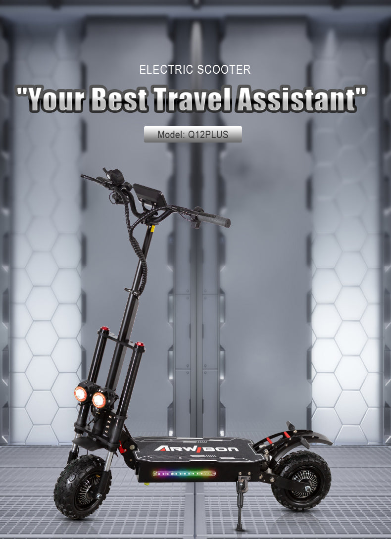 Q12plus Electric Scooter 6000W-60V-38AH Electric Scooter 80km-100KM/H Endurance 100km Road Off-road Electric Scooter