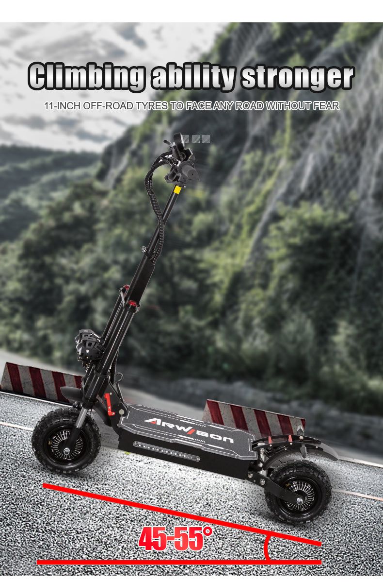 Q12plus Electric Scooter 6000W-60V-38AH Electric Scooter 80km-100KM/H Endurance 100km Road Off-road Electric Scooter