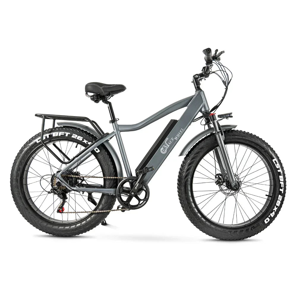 CMACEWHEEL J26 Electric Bike Adults 26 Inch Fat Tire E-Bike 48V/17Ah E Mountain Bike, Range 50-80km,7 Speed