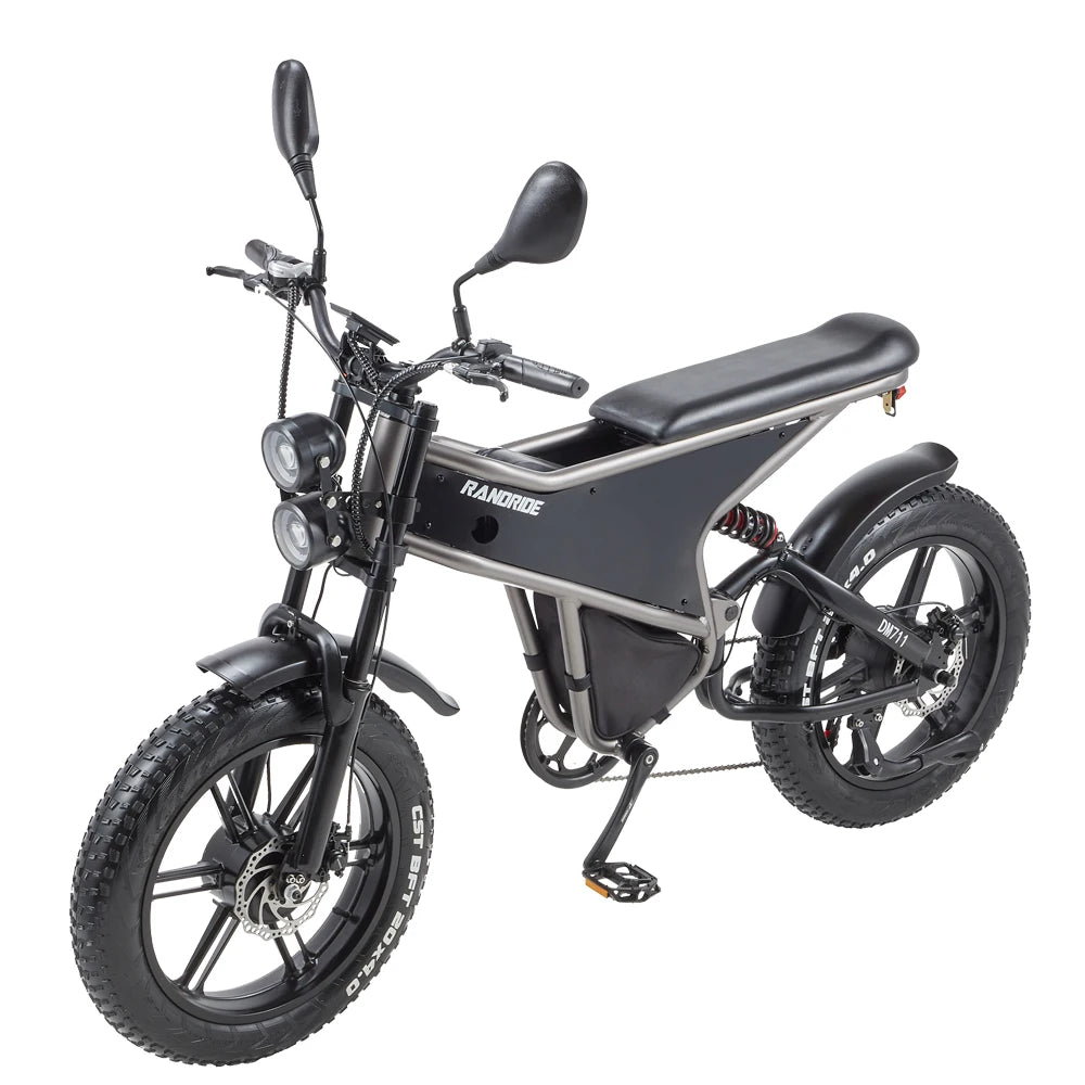 RANDRIDE DM711 1000W * 2 Dual Motor Removable Battery 20AH shinado 7 Speed 20 "* 4.0 Fat fire bike
