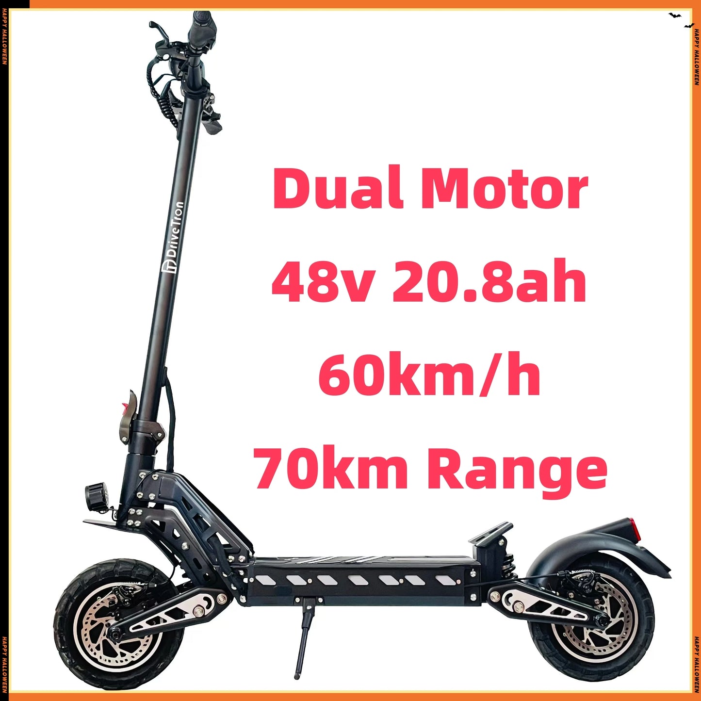 DRIVE TRON DT10 Adult Electric Scooter 60km/h Max Speed 70KM Long Range 2800W Powerful Motor 48V 20.8AH 10Inch Off-road Tyres