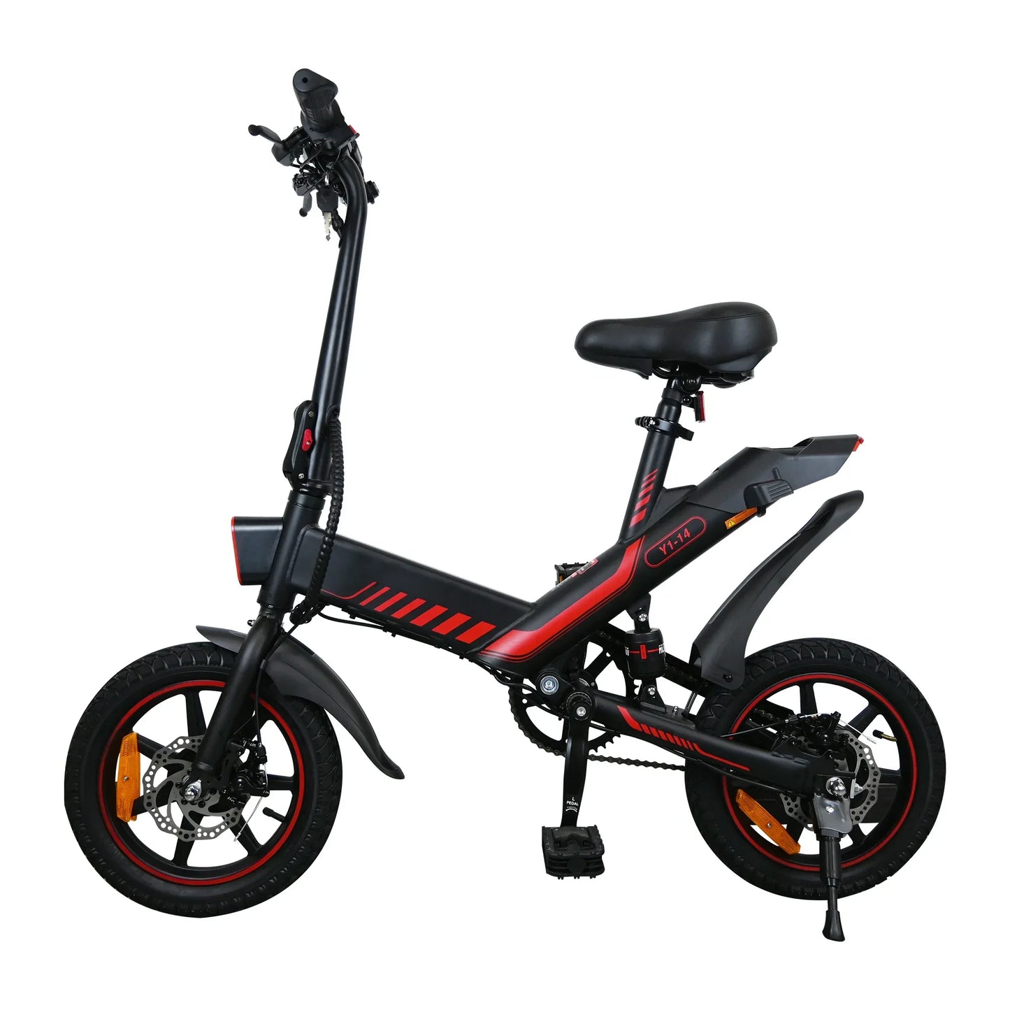 Y1-14 14-Inch Electric Bike, Brushless Motor, 36V 10.4Ah Battery, 25km/h Speed, 30-40km Range, Disc Brakes, Lightweight Design