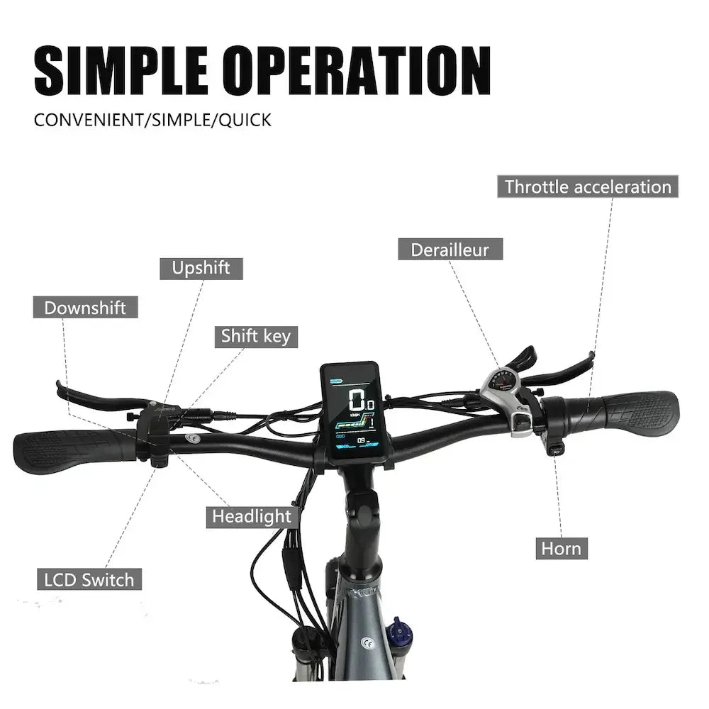 CMACEWHEEL L26 Adult Fat Bike MTB 48V 18Ah 26x4in Electric Mountain Bicycle for Road Use
