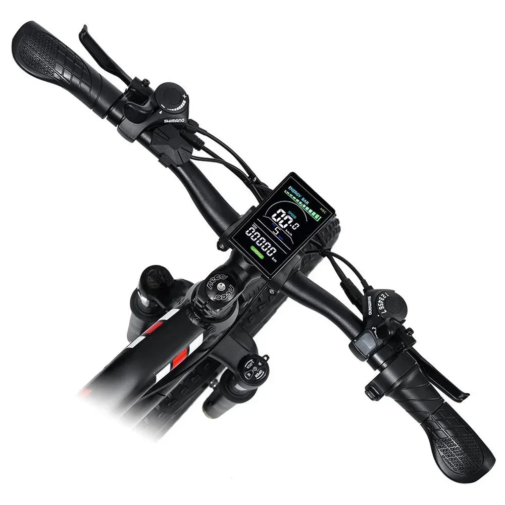 RANDRIDE YX90M Electric Bike, 26'' Fat Tire, 1000W Motor, 48V13.6Ah Battery, 45km/h Max Speed, 100km Range, Hydraulic Brake, LCD