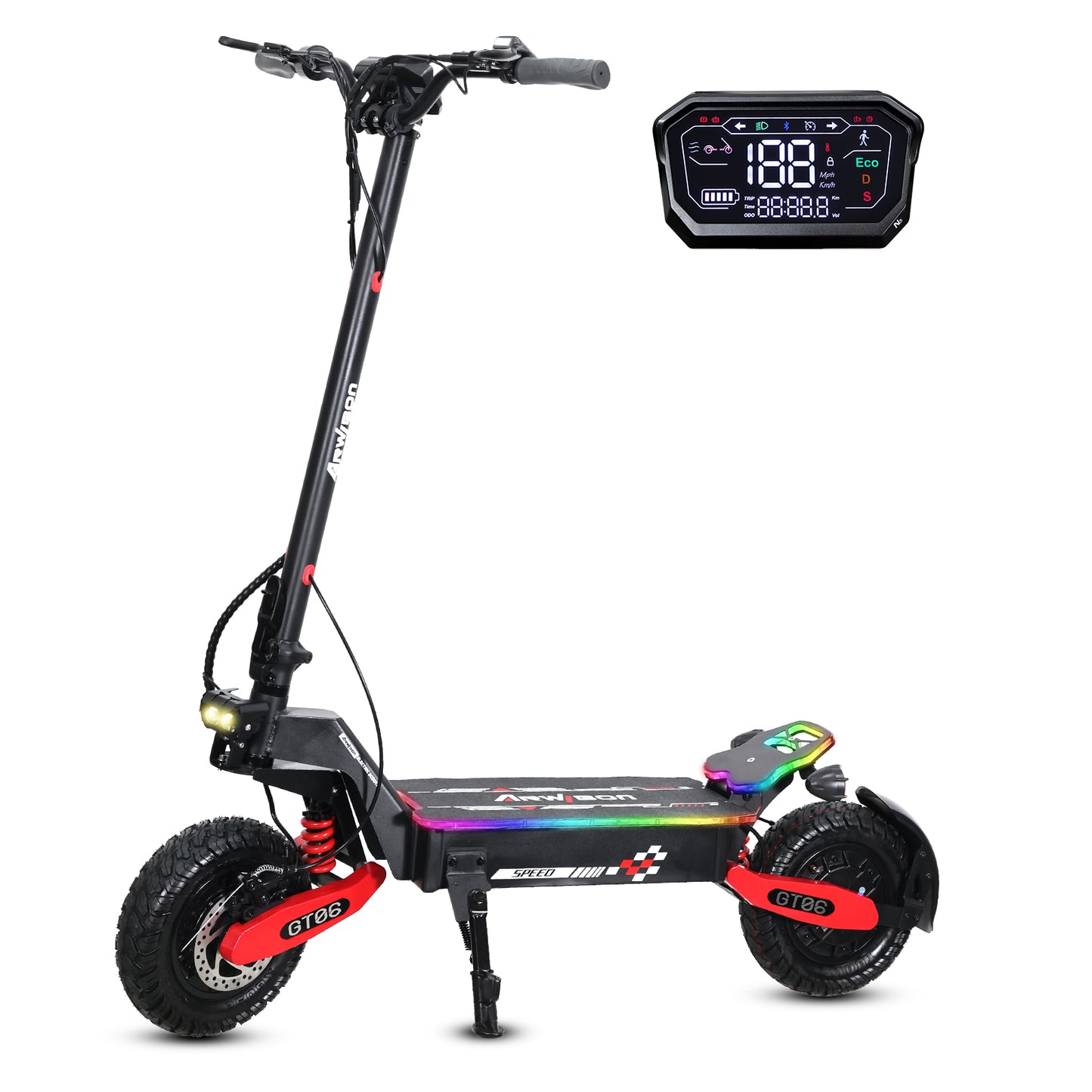 GT06 PLUS Electric Scooter for Adult 2400W Motor 52V 23.4AH E-Scooter Vacuum Off Road Tires All Terrain E-Scooter