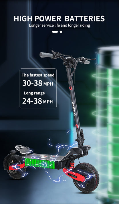 GT06 PLUS Electric Scooter for Adult 2400W Motor 52V 23.4AH E-Scooter Vacuum Off Road Tires All Terrain E-Scooter