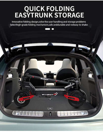 GT06 PLUS Electric Scooter for Adult 2400W Motor 52V 23.4AH E-Scooter Vacuum Off Road Tires All Terrain E-Scooter