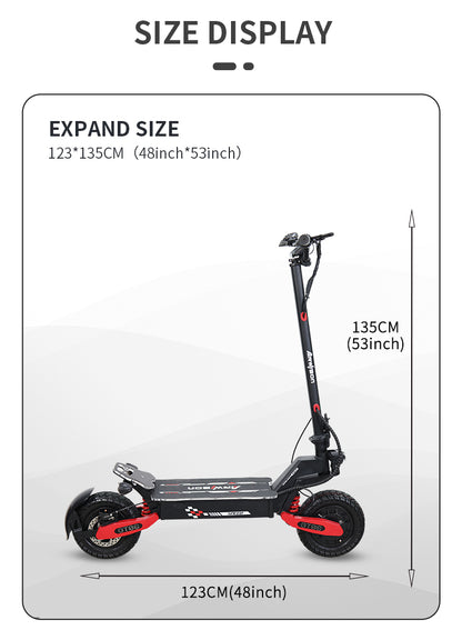 GT06 PLUS Electric Scooter for Adult 2400W Motor 52V 23.4AH E-Scooter Vacuum Off Road Tires All Terrain E-Scooter