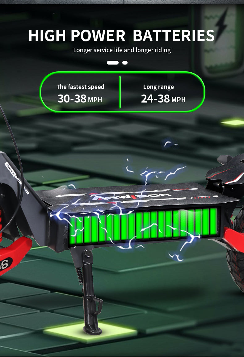GT06 Electric Scooter 1200W Motor 48V23.4AH Battery 11 inch off-road tires 45-50km/h Max speed 150kg load