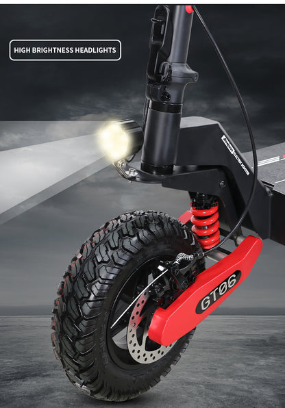 GT06 Electric Scooter 1200W Motor 48V23.4AH Battery 11 inch off-road tires 45-50km/h Max speed 150kg load