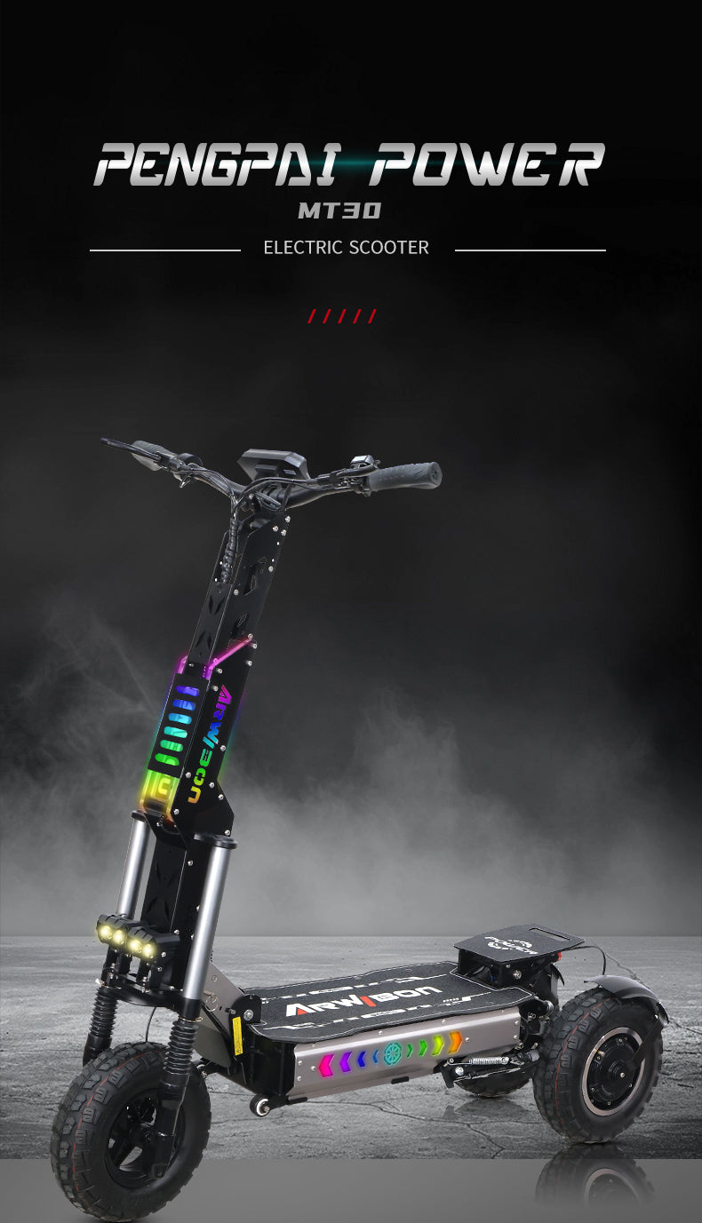 MT30 Adult Electric Scooter 6000W Motor 60V 27AH Electric Scooter 13 Inch Vacuum Off-Road Tire Off-Road Electric Scooter