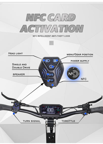 MT30 Adult Electric Scooter 6000W Motor 60V 27AH Electric Scooter 13 Inch Vacuum Off-Road Tire Off-Road Electric Scooter