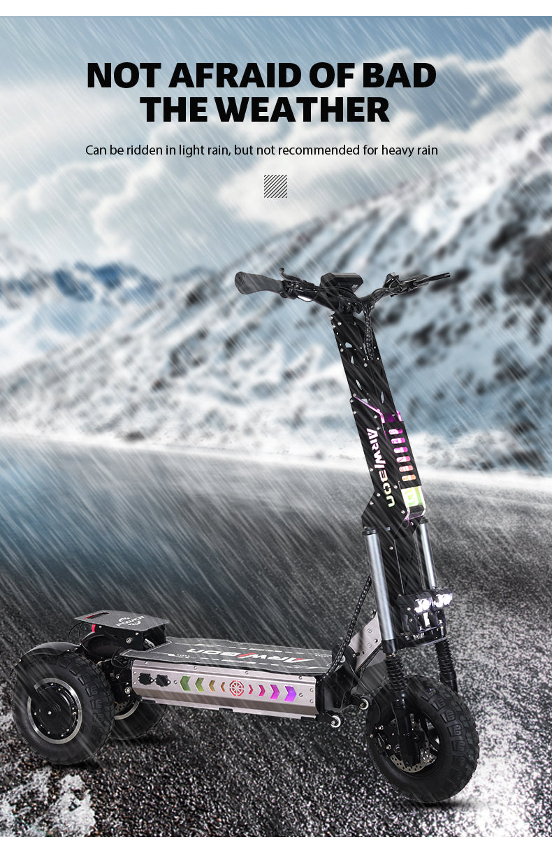 MT30 Adult Electric Scooter 6000W Motor 60V 27AH Electric Scooter 13 Inch Vacuum Off-Road Tire Off-Road Electric Scooter