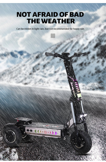 MT30 Adult Electric Scooter 6000W Motor 60V 27AH Electric Scooter 13 Inch Vacuum Off-Road Tire Off-Road Electric Scooter