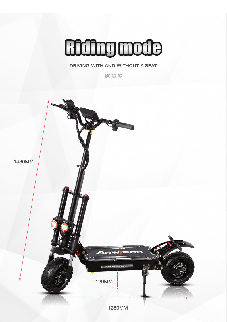 Q12plus Electric Scooter 6000W-60V-38AH Electric Scooter 80km-100KM/H Endurance 100km Road Off-road Electric Scooter