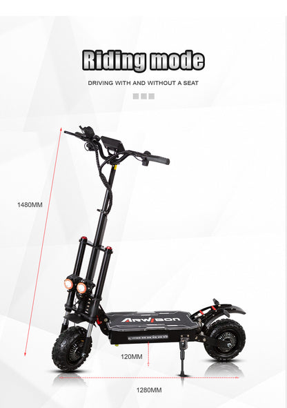 Q12plus Electric Scooter 6000W-60V-38AH Electric Scooter 80km-100KM/H Endurance 100km Road Off-road Electric Scooter