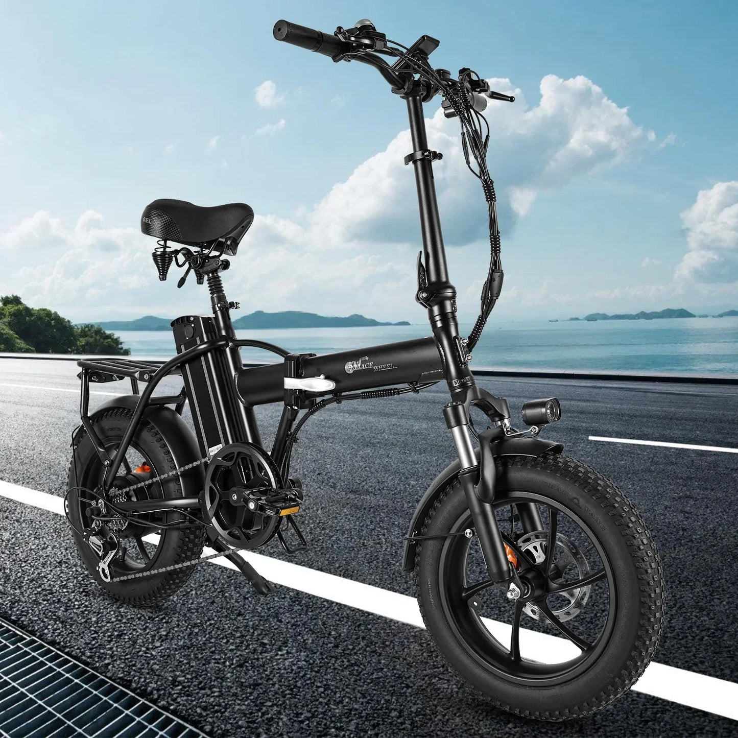 CMACEWHEEL AC16 Electric Bicycle Wide Tire Electric Bicycle Foldable 48V/18Ah Suitable for all roads, young and fashionable styl