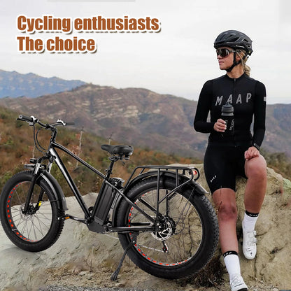 CMACEWHEEL KS26 Adult Electric Bike Electrical Road Bicycle 48V 18Ah Fatbike MTB E-bike 26*4inches Mountain Ebike
