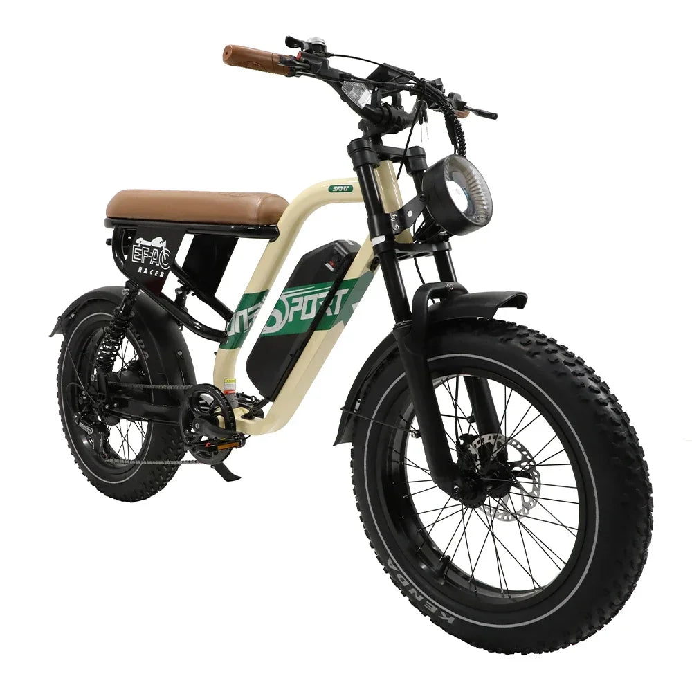 Onesport W66 Electric Mountain Bike 20 Inch Fat Tire eBike 500W48V13.5AH Removeable Battery Bluetooth App