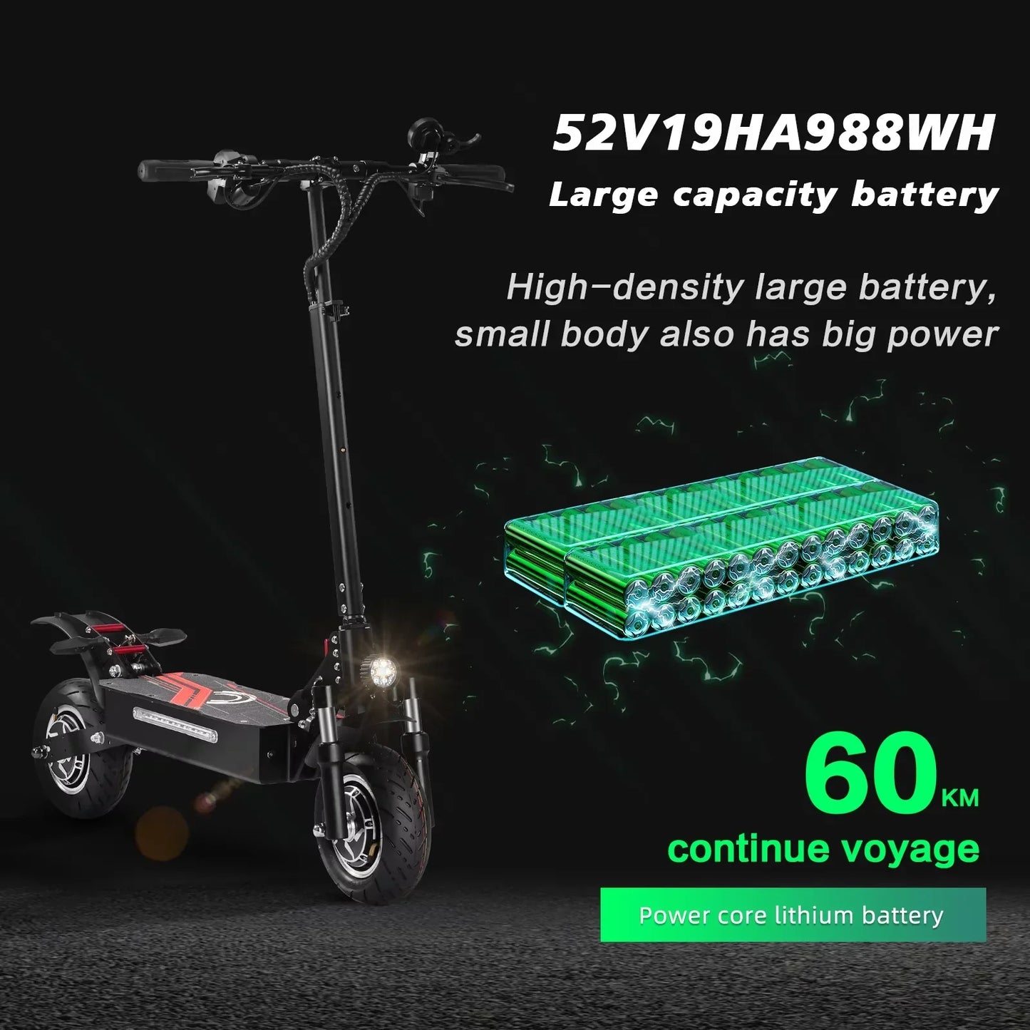 BOYUEDA Q7Pro Escooter 3200W Dual Motor 52V19AH Battery Dual Drive 10 Inch Adult E-Scooter Silent Tire Foldable Electric Scooter