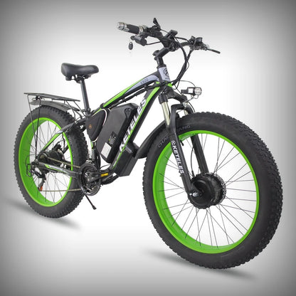 KETELES K800 1000W 17.5AH Electric Bicycle Two Wheel Drive E-Bike Fat Tire Dual Motor Electric Bike For Men 26 Inch