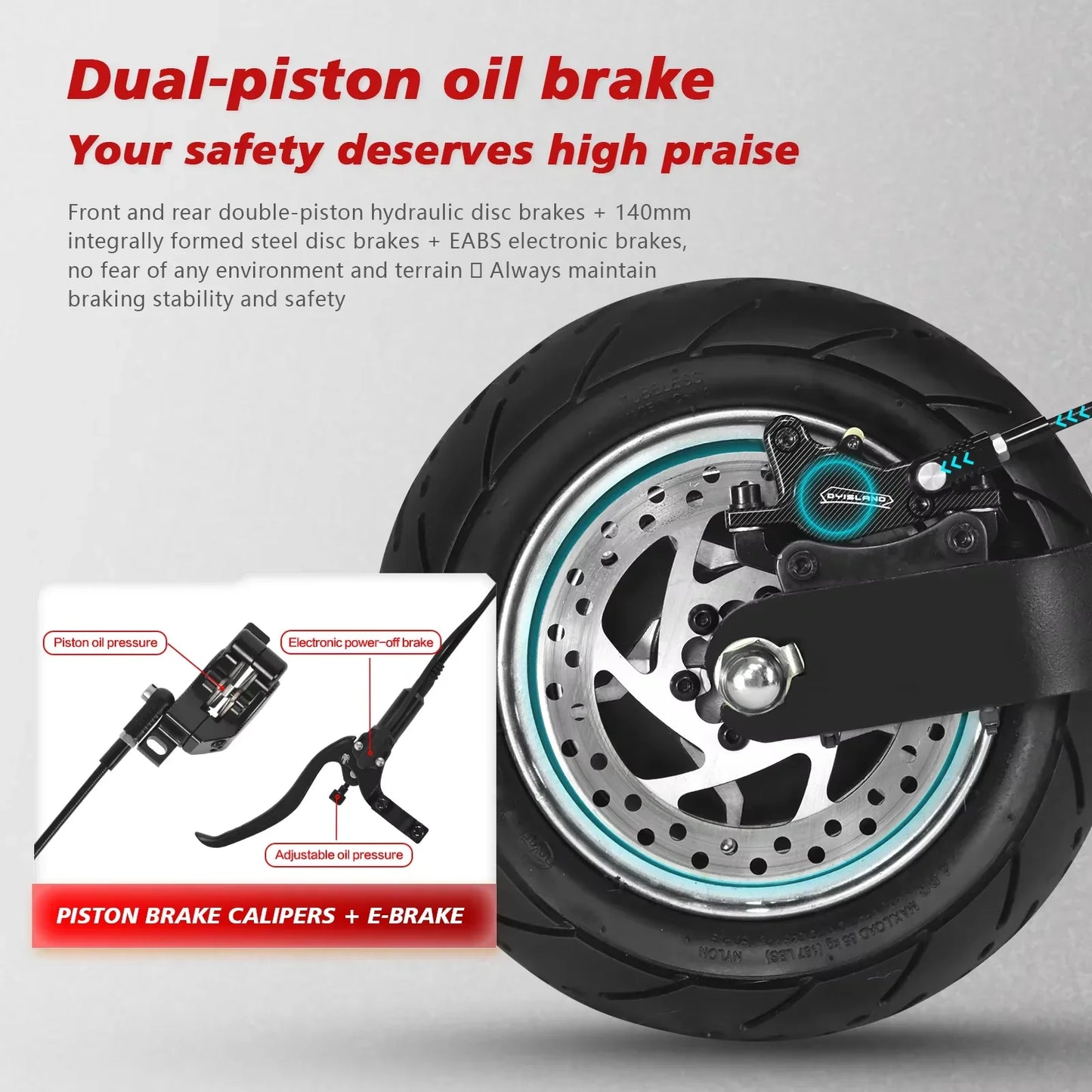 BOYUEDA Q7Pro Escooter 3200W Dual Motor 52V19AH Battery Dual Drive 10 Inch Adult E-Scooter Silent Tire Foldable Electric Scooter