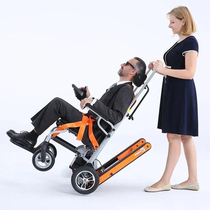 Reservation is required, delivery time is 30 days Quality E Staircase Climber Wheel Chair Foldable Hydraulic Track Electric Stair Climbing Wheelchair