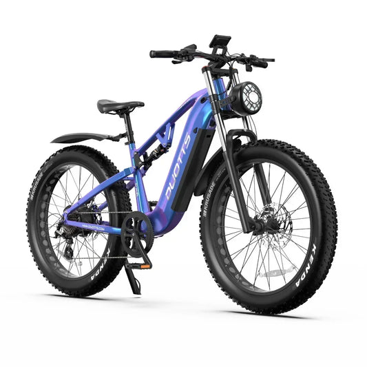 Duotts E26 26 Inch Electric Fat Tire Ebike 48V20AH Lithium Battery 80 NM Brushless Motor Double Suspension Bike Frame Sports