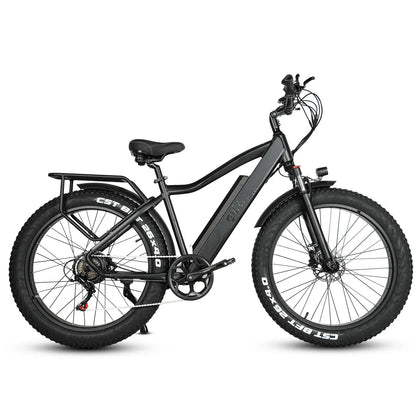 CMACEWHEEL J26 Electric Bike Adults 26 Inch Fat Tire E-Bike 48V/17Ah E Mountain Bike, Range 50-80km,7 Speed