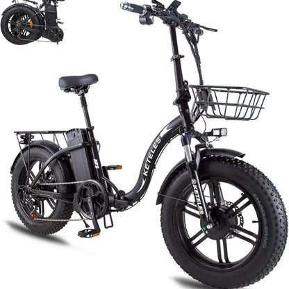 KETELES KF9 Electric Bicycle 1000W48V35AH Electric Folding E-Bike Removable Battery Mountain Cross-Country All Terrain