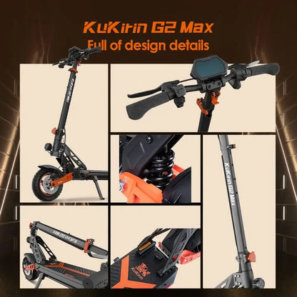 Kukirin G2 Max E-Scooter 1000W Motor 48V20.8ah Battery Dual Hydraulic Shock Absorbers Electric Scooter City Off-Road Escooter