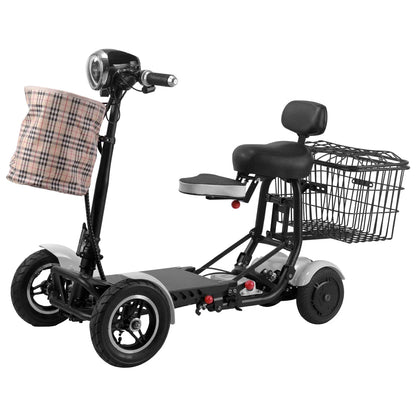 Folding 4-wheel electric scooter Four-wheel scooter for disabled people to travel with long battery life and strong power
