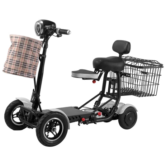 Folding 4-wheel electric scooter Four-wheel scooter for disabled people to travel with long battery life and strong power
