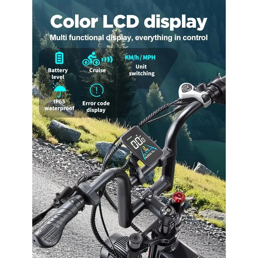 YX20M PLUS E Bike 2000W motor 48V20AH Removable battery Electric Bicycle Hydraulic disc brake 20*4-inch fat tire Electric Bike