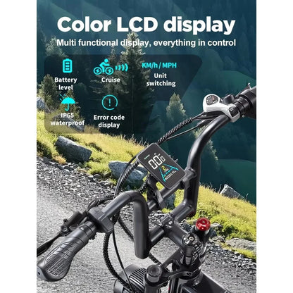 YX20M PLUS E Bike 2000W motor 48V20AH Removable battery Electric Bicycle Hydraulic disc brake 20*4-inch fat tire Electric Bike