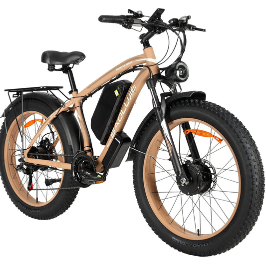 Baolujie DP2602 Electric Bike Off-road Dual Motor 26 Inch MTB Adult Electric Bicycle 48V 20Ah Battery E-bike Fast Shipping
