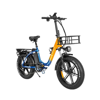 RIDSTAR MN20 Electric Bike 48V15AH Battery Electric Bicycle with Rear Seat Luggage Rack 20*4-inch Fat Tire Off-road E Bike