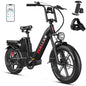 Wallke H7 Electric Bicycle 1200W/2000W Dual Motor Electric Bike 40Ah/60Ah Step Thru Ebike 20*4'' Fat Tire Ebike W/APP Control