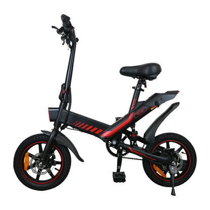 Y1-14 14-Inch Electric Bike, Brushless Motor, 36V 10.4Ah Battery, 25km/h Speed, 30-40km Range, Disc Brakes, Lightweight Design