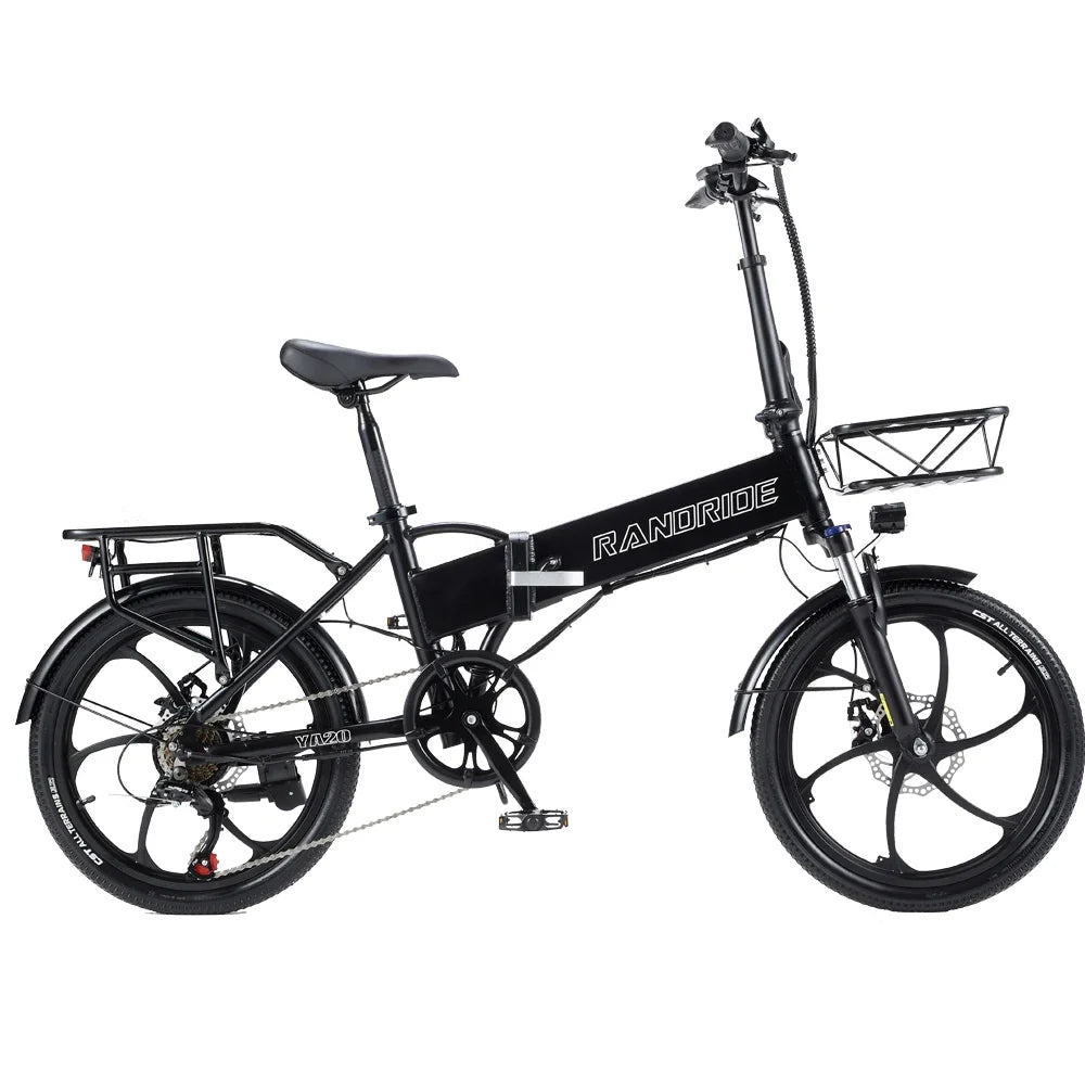 RANDRIDE YA20 Electric  Bike 500W 48V 12.8Ah  City Ebike 7 Speed Dual disc brake EU Warehouse delivery