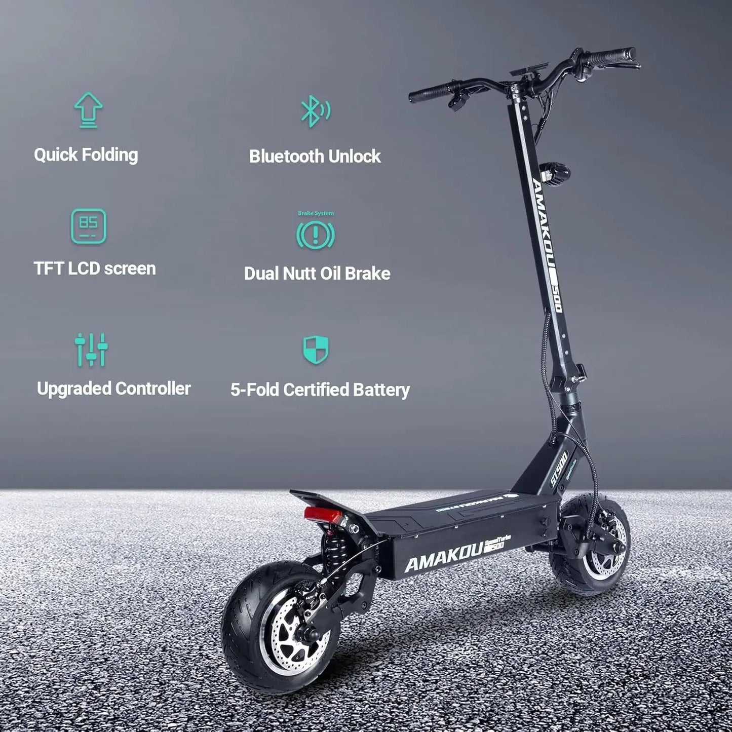 X7 Electric Scooter 10000W 38.3AH72V Endurance 100-120km Dual Power Motor 11 Inch Road Tire Adult Foldable Electric Scooter