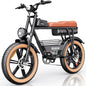 Ridstar CR20 1000W Motor 48V 15AH Long life Removable battery 20 Inch Fat Tire Adult City Mountain Electric Bicycle