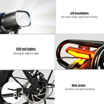 CMACEWHEEL Y20  adult city electric bike, foldable, 18AH battery, 20*4 fat tire